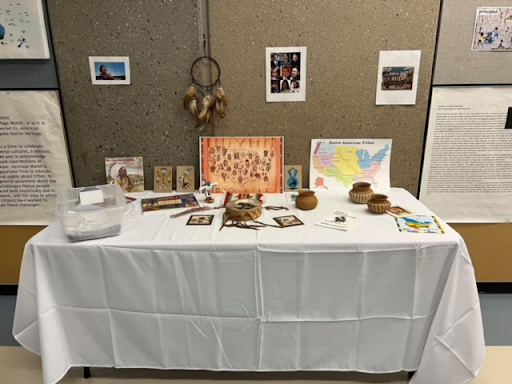 Table display for Native American Heritage Month