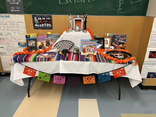 Table display for Dia de los muertos